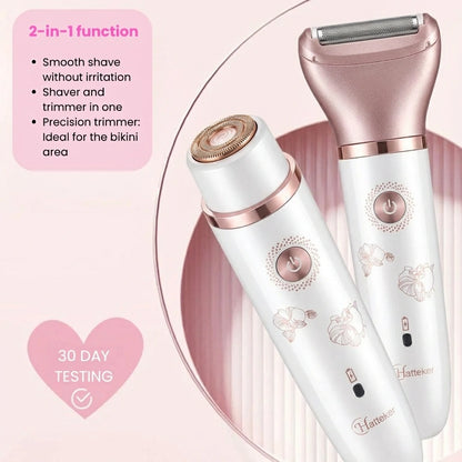 VelvetSmooth™ No-Razor Burn Electric Shaver - Bump Free 2-in-1 Shaver for Women