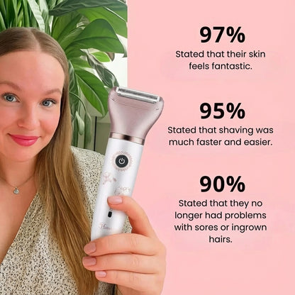 VelvetSmooth™ No-Razor Burn Electric Shaver - Bump Free 2-in-1 Shaver for Women